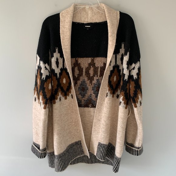Monrow Sweaters - Wool Alpaca Shawl Cardigan Sweater